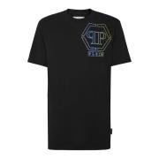 Philipp Plein Svart Logo Smyckad T-shirt Black, Herr
