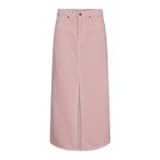 Co'Couture Elegant Midi Slitskjol Bubblegum Pink, Dam