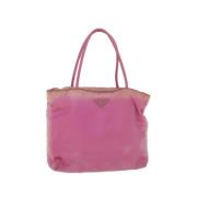 Prada Vintage Pre-owned Nylon handvskor Pink, Dam