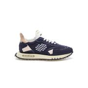 Be Positive Denim Space Race Wing Sneakers Navy/Pink Multicolor, Dam