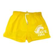 Dsquared2 Surfer Gang Rave Boxer Shorts Yellow, Herr