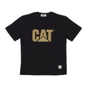 CAT Logo Tee Streetwear Svart Black, Herr