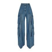 Elisabetta Franchi Loose-fit Jeans Blue, Dam