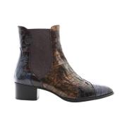 Pertini Läder Croco Ankel Boot Multicolor, Dam