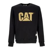 CAT Logo Crewneck Sweatshirt Streetwear Svart Black, Herr