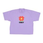 Obey Lavendel Crop Tee Purple, Dam