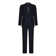 Etro Single Breasted Suits Blue, Herr