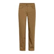 LauRie Slim-fit Trousers Brown, Dam