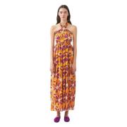 Antik Batik Öppen rygg maxi klänning Alicia Multicolor, Dam