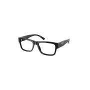 Prada Stiliga Svarta Glasögon Black, Unisex