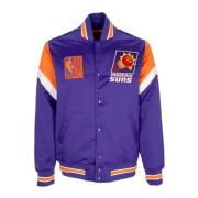 Mitchell & Ness NBA Heavyweight Satin Bomber Jacket Purple, Herr