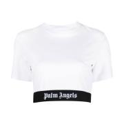 Palm Angels Vita T-shirts och Polos för Kvinnor White, Dam