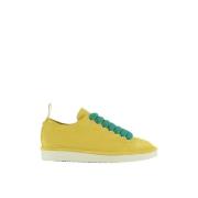Panchic P01 Women's Lace-Up Shoe Suede Yellow-Pepper Green Yellow, Dam