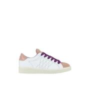 Panchic P01 Women's Lace-Up Shoe Leather Suede White-Powder Pink-Pansy...