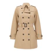 Save The Duck Double-Breasted Coats Beige, Dam