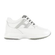 Hogan Vita Läder Interaktiva Sneakers White, Dam