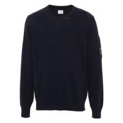 C.p. Company Round-neck Knitwear Blue, Herr