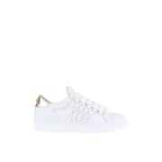 Panchic P01 Women's Lace-Up Shoe Leather Mirrored Leather White-Rose G...