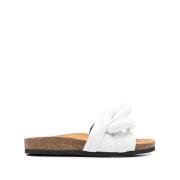 JW Anderson Chain-Link Läder Slides White, Dam