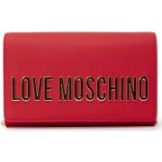 Love Moschino Röd Logoskulderväska med Guld Kedja Red, Dam