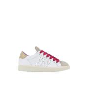 Panchic P01 Women's Lace-Up Shoe Leather Suede White-Fog-Fuchsia White...