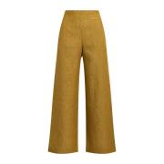 Maliparmi Wide Trousers Yellow, Dam