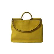 Dolce & Gabbana Pre-owned Pre-owned Laeder handvskor Yellow, Dam