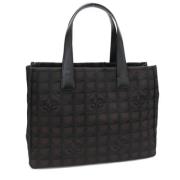 Chanel Vintage Pre-owned Tyg axelremsvskor Black, Dam