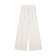 Max Mara Wide Trousers Beige, Dam