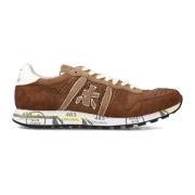 Premiata Brun Perforerade Mocka Sneakers Eric Brown, Herr