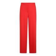 P.a.r.o.s.h. Wide Trousers Red, Dam