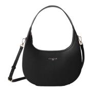 Gaëlle Paris Maxi Hobo Eco Läder Axelväska Svart Black, Dam