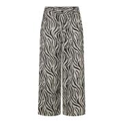 LauRie Wide Trousers Beige, Dam