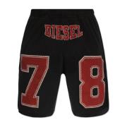 Diesel P-Tain-Short shorts med logotyp Black, Herr