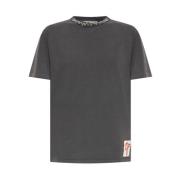 Golden Goose T-shirt med cabochon kristaller Gray, Dam