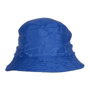 Paul & Shark Bucket Hat med Hajtryck Blå Blue, Unisex