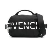 Givenchy Svart Vit G-Zip Bumbag Black, Herr