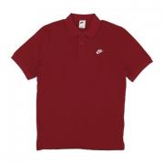 Nike Röd/Vit Pique Polo Skjorta Red, Herr