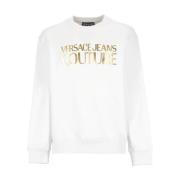 Versace Jeans Couture Vit Bomull Crewneck Sweatshirt White, Herr