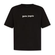 Palm Angels T-shirt med logotyp Black, Herr