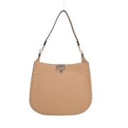 Valentino Garavani Ljusbrun studded hobo väska Brown, Dam