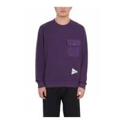 Gramicci Crewneck Sweatshirt - By AND Wander Purple, Herr