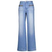 MOS Mosh Trendiga Wide Leg Jeans i Blått - Kvinnor Blue, Dam