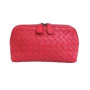 Bottega Veneta Vintage Pre-owned Laeder kuvertvskor Red, Dam