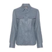 Zadig & Voltaire Casual Shirts Blue, Dam