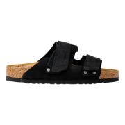 Birkenstock Svart mocka och nubuck sandal Black, Herr