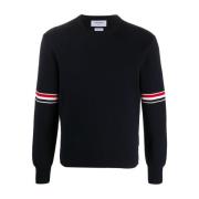 Thom Browne Round-neck Knitwear Blue, Herr