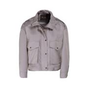 Moorer Bomber Jackets Beige, Dam