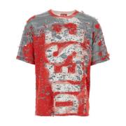 Diesel Multifärgad Bomullsblandning T-Boxt-Peel T-Shirt Red, Herr