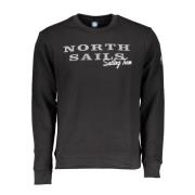 North Sails Black Cotton Sweater Black, Herr